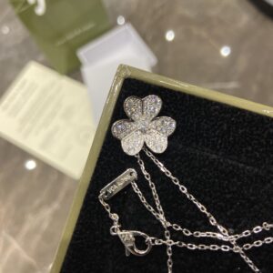 VCA Three-Leaf Full Diamond Necklace