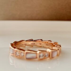 Serpenti Viper Rose Gold Narrow Ring