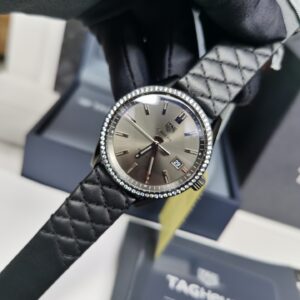 TAG Heuer Carrera leather strap watch
