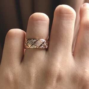 Chanel Diamond Grid Ring