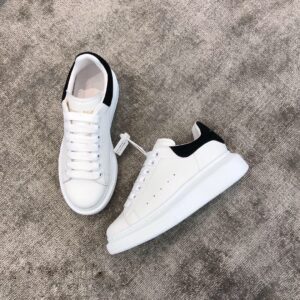 Alexander McQueen white leather snakeskin sneakers
