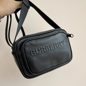 Minimalist black shoulder bag