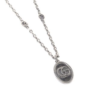 GUCCI double G braided oval necklace