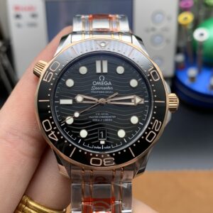 Omega Rose Gold Black Seamaster 300