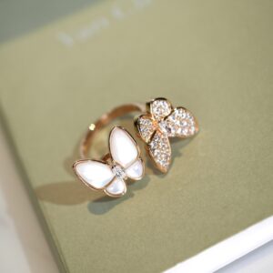 White Butterfly Ring