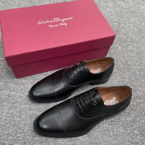 Ferragamo formal dress shoes with leather upper