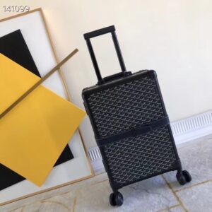 20 inch Goyard vintage style luggage with accessory set