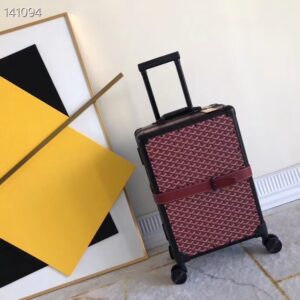 20 inch Goyard vintage style luggage with accessory set