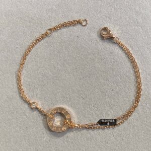 Tiffany love series double layer bracelet with diamond detail