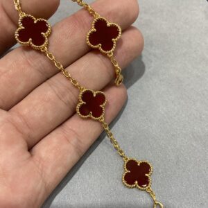 Gold Red Jade Bracelet