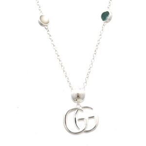 Gucci GG Marmont green turquoise necklace