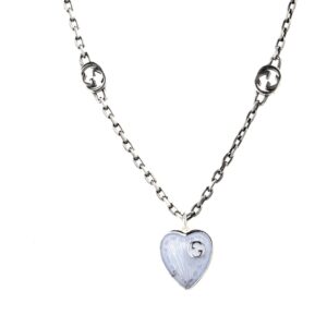 Gucci heart enamel necklace