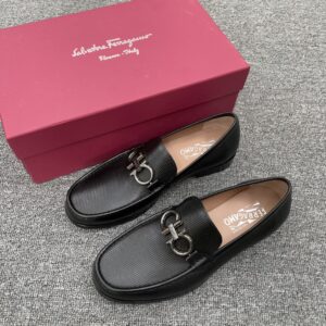 Ferragamo leather shoes with Goodyear welt construction