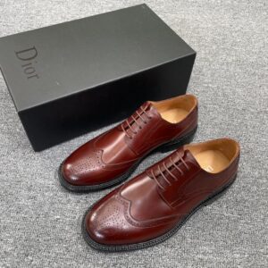 Dior leather Oxford shoes with block toe design