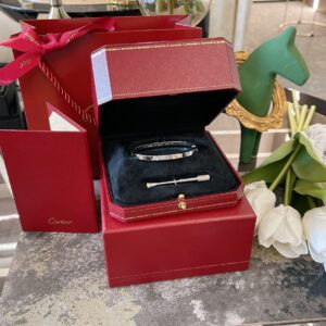 Screw ten diamond mini bracelet narrow version platinum