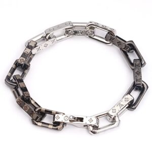 Louis Vuitton new monogram chain bamboo節 handband necklace titanium steel detail contrasted with official website