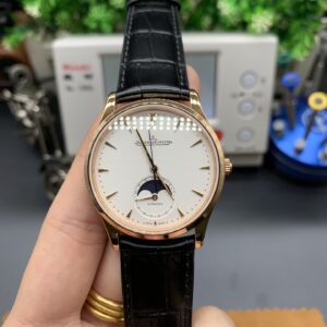 Rose gold moon phase watch