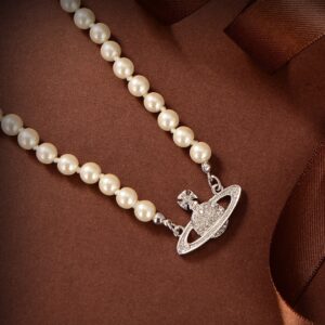 Vivienne Westwood Saturn pearl necklace