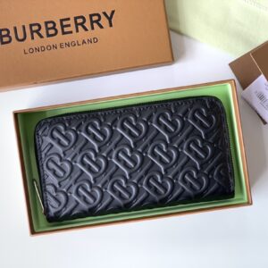 TB embossed leather zipper case