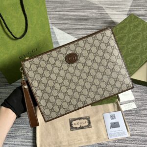 Brown PVC GG handbag