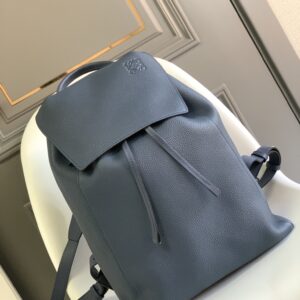 Leather backpack with multiple compartments