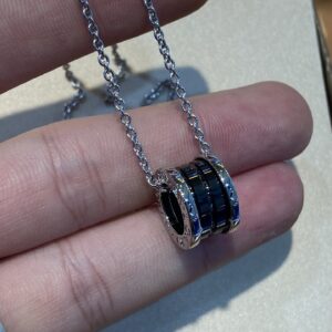 Small red necklace with diamond charm