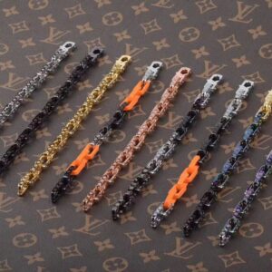 Bamboo section bracelet dark grid pattern set