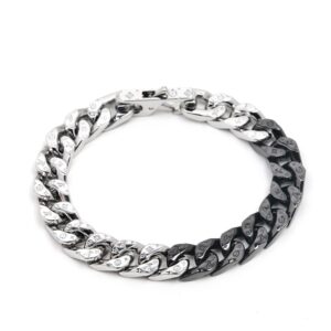 Louis Vuitton chain link steel logo bracelet