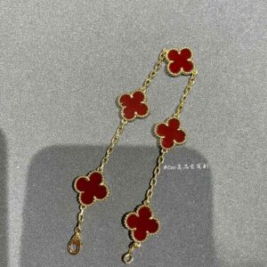 Golden Red Pearl Bracelet