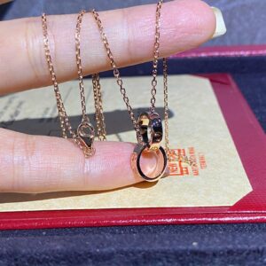 Double ring pancake necklace