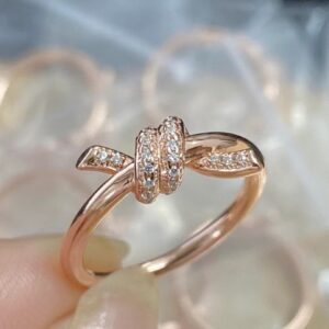 Tiffany knot ring sterling silver with original logo