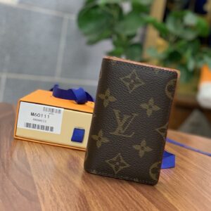 Monogram card wallet flap design