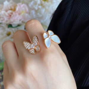 VCA White Mother of Pearl Butterfly