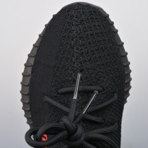 Adidas Yeezy 350 Boost V2 black red font colorway