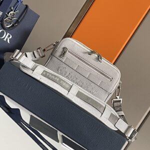 Safari Messenger with Christian Dior Embroidered Badge