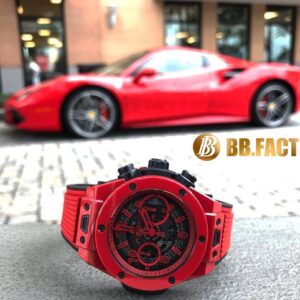 Ferrari red ceramic Big Bang watch