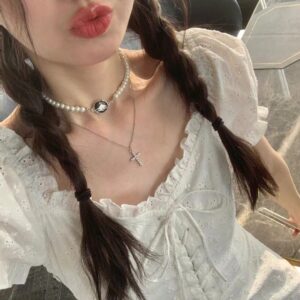 Vivienne Westwood Saturn Pearl Necklace