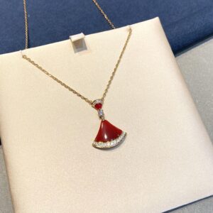 Bv Series Red Cornean Skirt Necklace