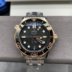 Omega Seamaster 300 rose gold black dial watch
