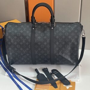 Keepall 50 Travel Bag with Monogram Eclipse Canvas