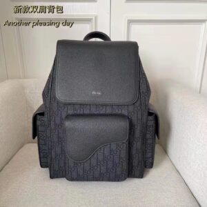 Saddle shoulder bag with Oblique print
