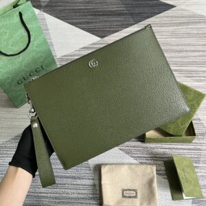 GG Marmont hand bag with olive green leather