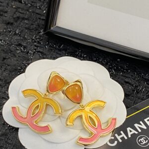 CHANEL 23K Vintage Glass Earrings
