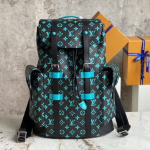 Christopher Medium Backpack Blue Green Flower
