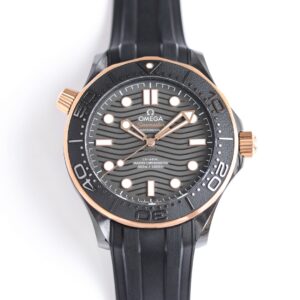 Omega dark black Seamaster 300 ceramic watch with 300m water resistance
