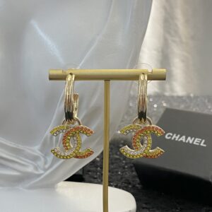 Chanel 23 Rainbow Large Double C Pendant Earring