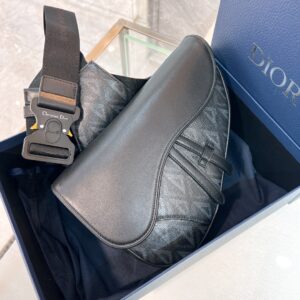 Saddle bag with CD diamond pattern