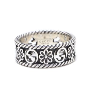 Gucci Interlocking Double G Pure Silver Ring