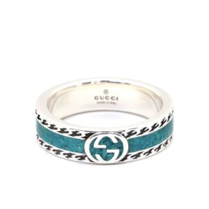 Gucci Cloisonne Green Ring
