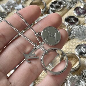 LV Ring Pendant Necklace